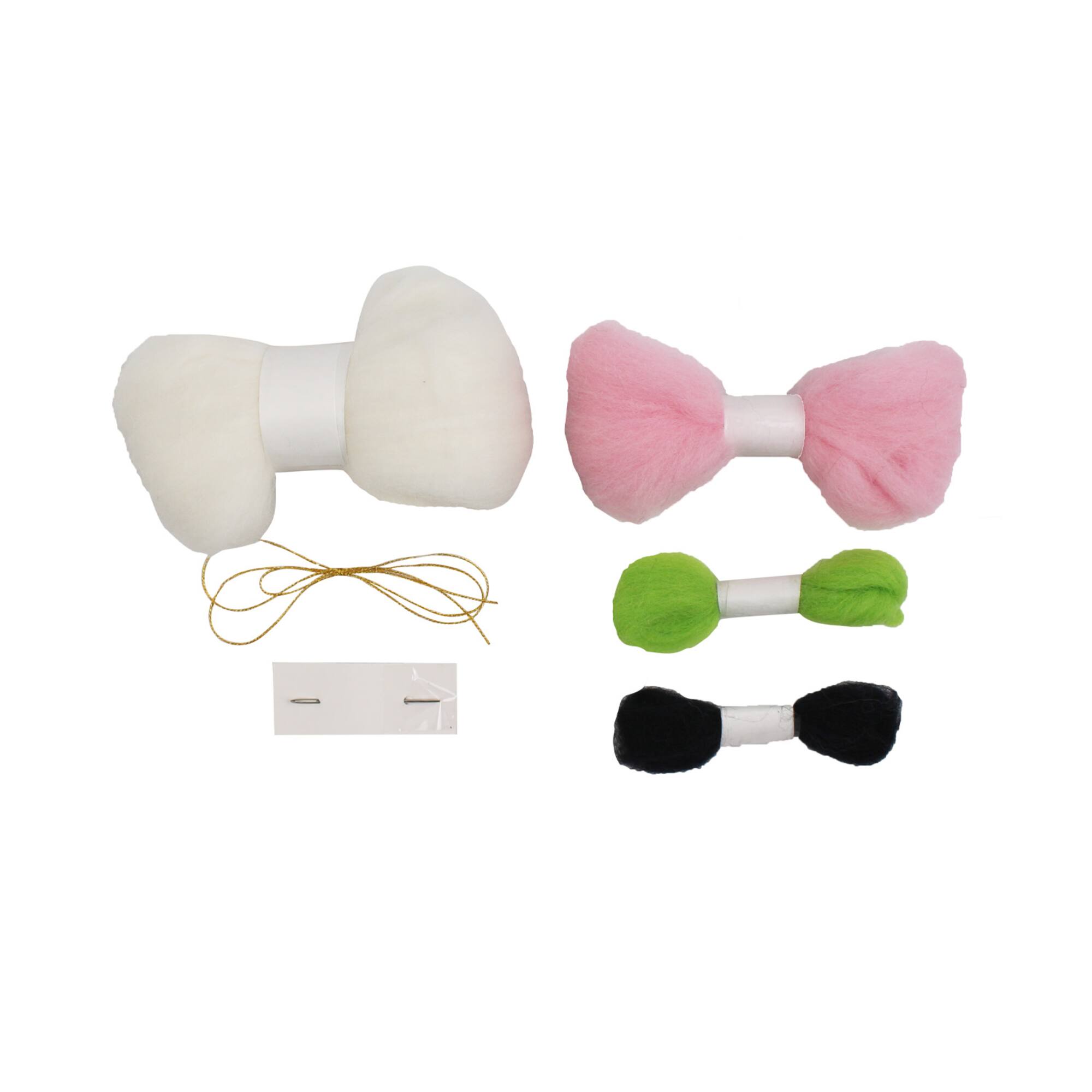 Pink & White Mochi Needle Felting Kit by Loops & Threads®
